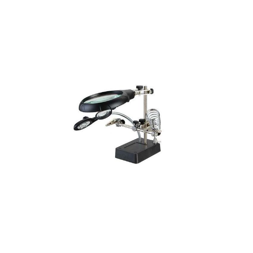 ZD126-3Third' hand w/ 2 magnifier, soldering iron stand and flexible LEDlamp