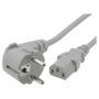 SN311-3/10/4GY Cable; CEE 7/7 (E/F) plug angled,IEC C13 female; 4m; grey; PVC