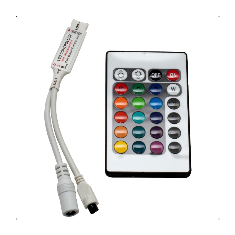 24 KEYs Mini IR Remote Controller for SMD 5050 3528 LED RGB Stripe 12v  24KM