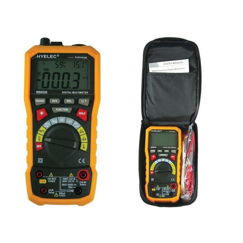 MS8229N DIGITAL MULTIMETER WITH LARGE LCD TO SHOW 3 LINES OF READINGS
