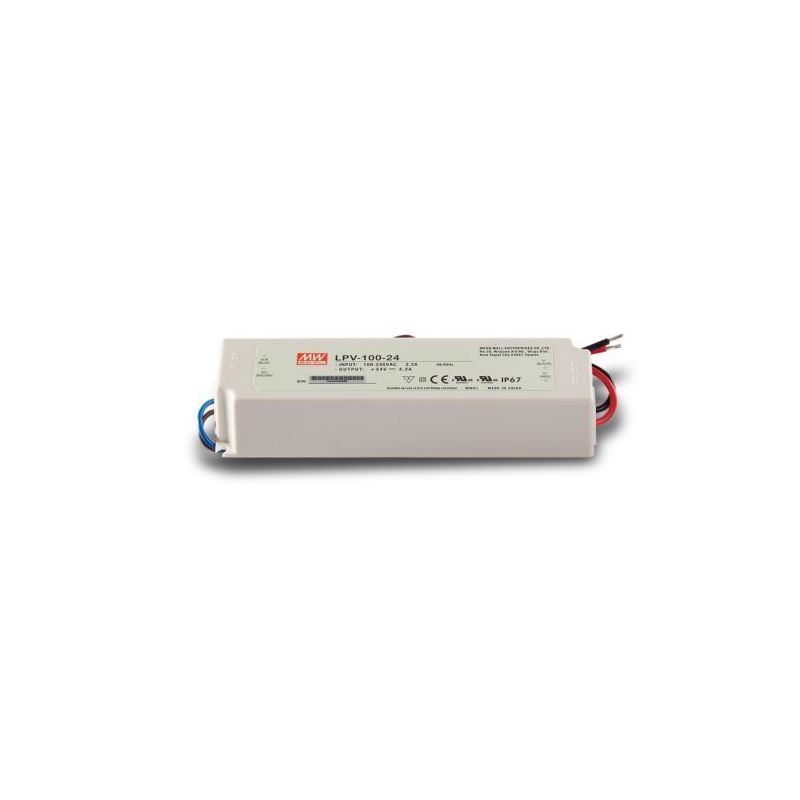 Mean Well LPV-100-24 Switching Power Supply, 24V/4, 2A/100W IP67