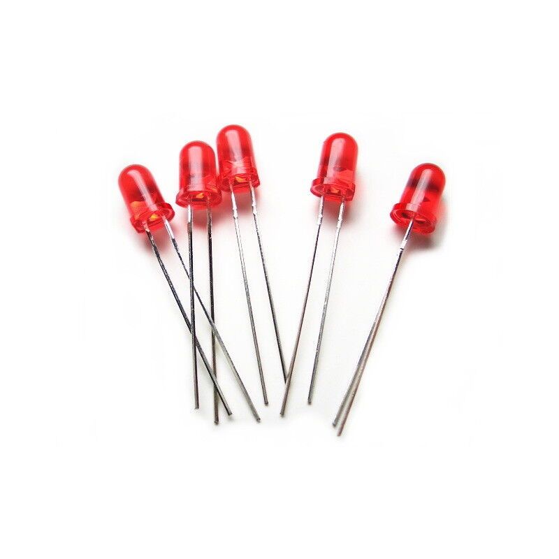 5mm LED Bulbs  Light Emitting Diode Ultra Bright - RED (LOT OF 5) NE0032
