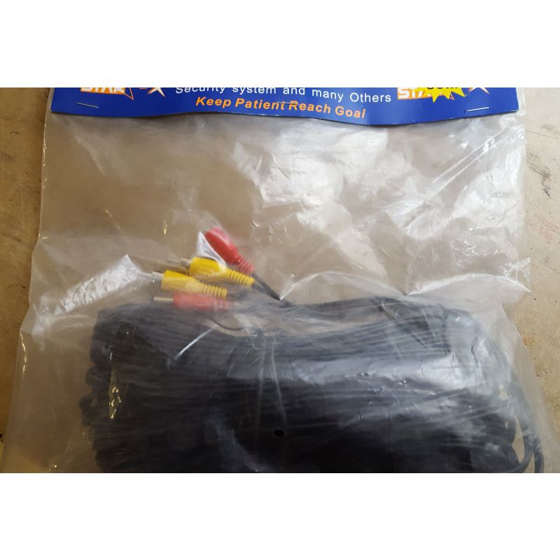 CCTV Security DVR Camera Phono AUDIO VIDEO CABLE 30M