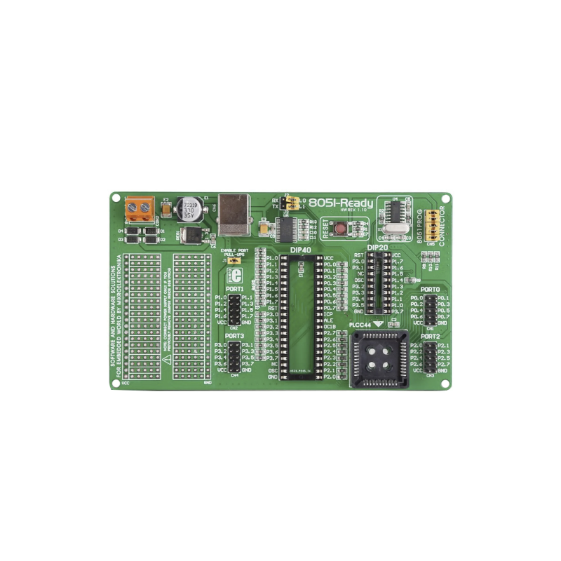 MikroElektronika 8051-Ready Board MCU Add On Board MIKROE-257 1983'