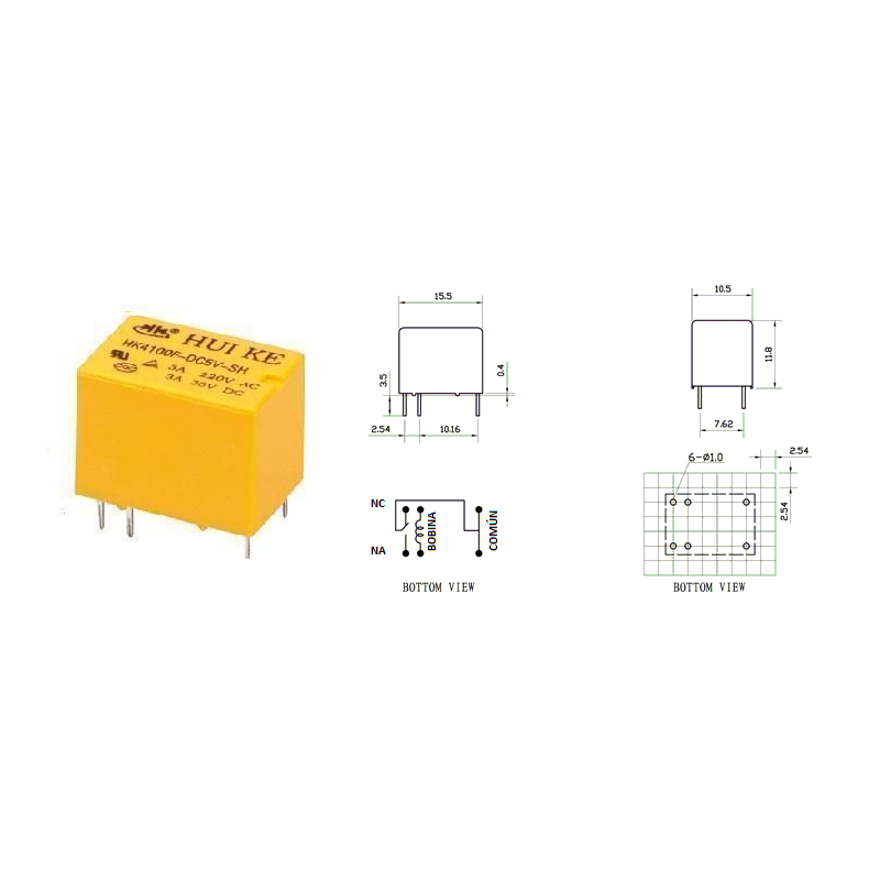HK4100F-DC5V  6PIN RELAY 5V