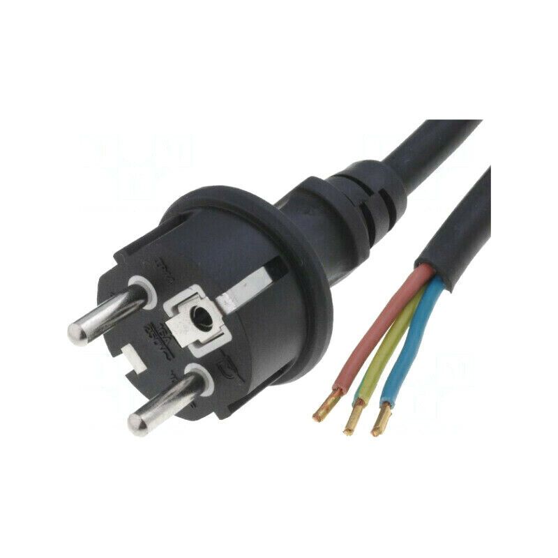 S3RN-3/15/1.5BK Cable; CEE 7/7 (E/F) plug,wires; 1.5m; black 1983