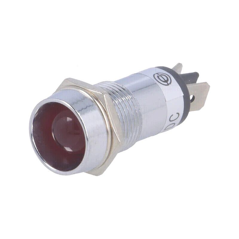  ILL16-24R Indicator: LED; recessed; red; 24VDC; Ø14.2mm; IP40; brass