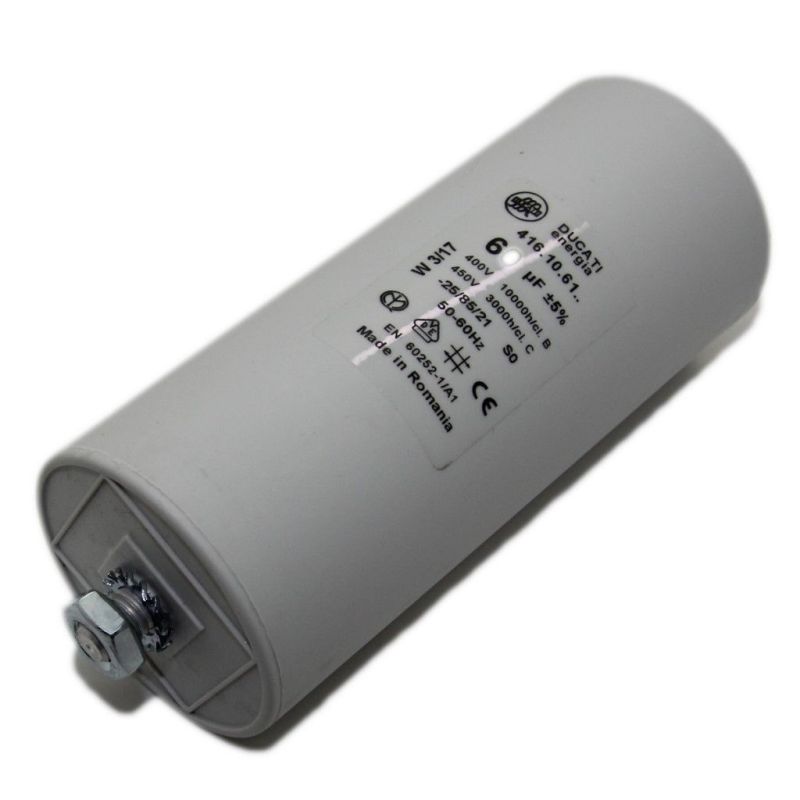 4.16.10.15.64 Capacitor motors run 10uF 425V Ø36x58mm -25÷70°C ±5% DUCATI