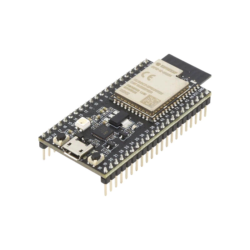ESP32S2-SAOLA-1M Dev.kit: WiFi; pin strips,USB micro; GPIO,I2C,I2S,UART,WiFiUK