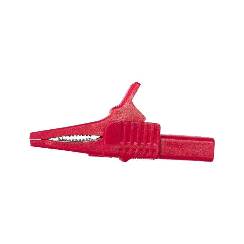 BU-65-2 Crocodile clip; 30A; red; Grip capac: max.19mm; Socket size: 4mm