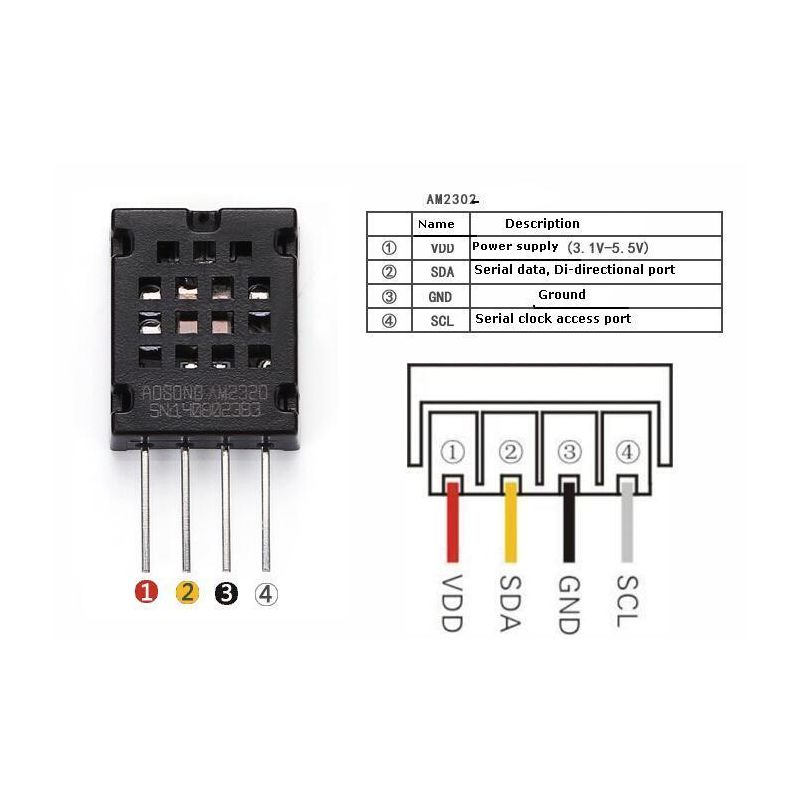 AM2320 Digitale Temperatura E Umidità Modulo Sensore Arduino Raspberry Pi Nuovo