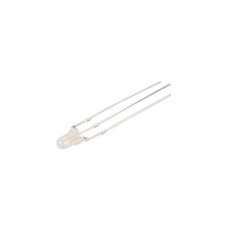 3mm Red / White Bi-Colour LED Common Anode 3 Pin Diffused OSRWPA3132A (LOT OF 2)