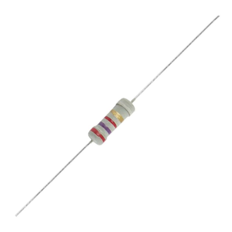 2.7 OHM 1W CARBON FILM RESISTOR  2.7R 1W CARBON FILM RESISTOR (LOT OF 5)