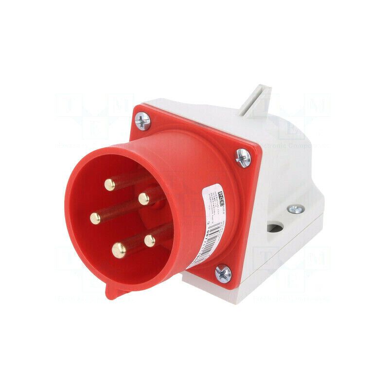 525-6 Connector AC supply 3-phase; socket; male; 32A