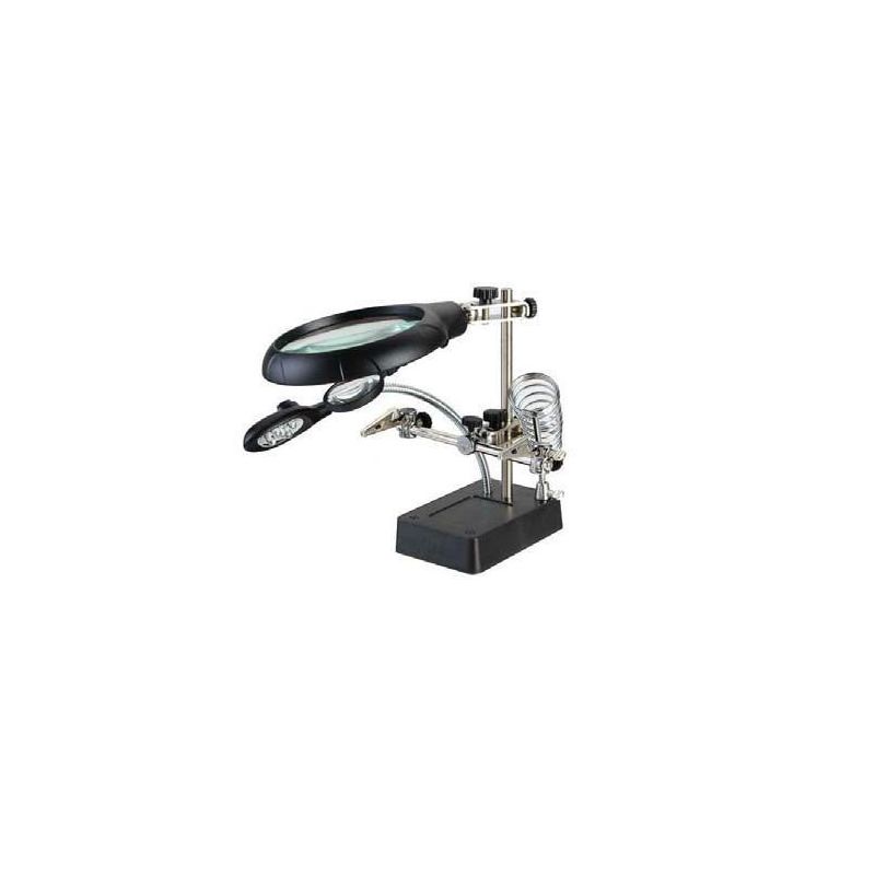 ZD126-3Third' hand w/ 2 magnifier, soldering iron stand and flexible LEDlamp