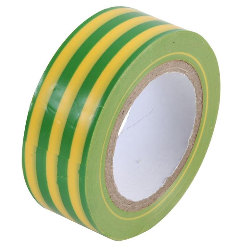SH5005G/Y Electrical Insulation Tape, PVC (Polyvinyl Chloride), Green, Yellow, 1