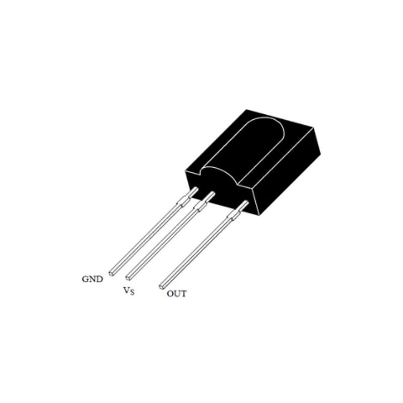 TSOP58438   3PIN SENSOR   Infrared Receiver,''