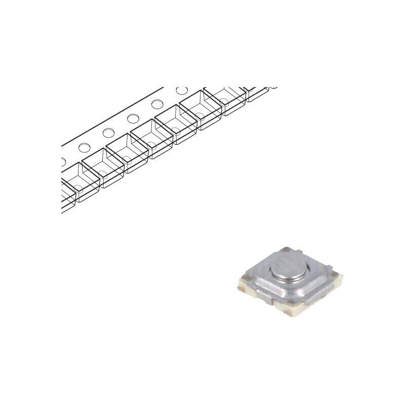  EVQPLDA15 Microswitch TACT; SPST; Pos: 2; 0.02A/1