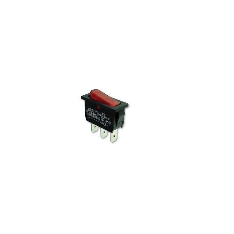 Illuminated SPST Panel Mount Rocker Switch