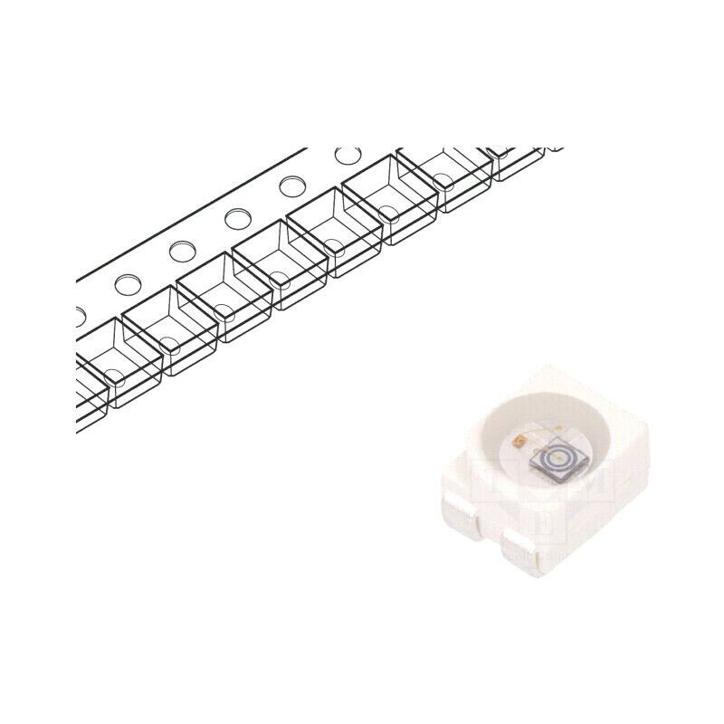 OSY5MAS3C1A-CR18 CRLED; SMD; 3528,PLCC4; yellow; 400mcd; 3.5x2.8x1.9mm; 120°