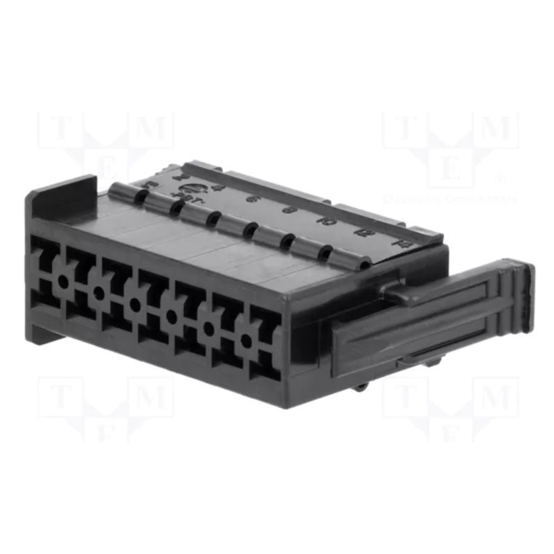 929504-5 JPT 14-Pin Wire-to-Wire Female Plug Connector, Black