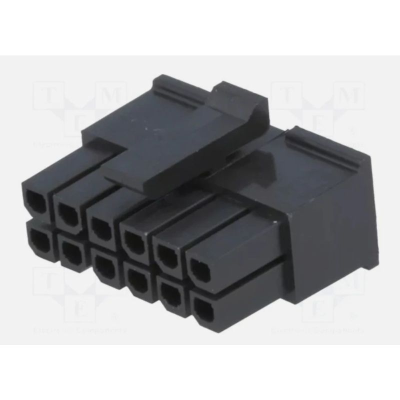 430251200 Micro-Fit 3.0 Wire-to-Board Female Plug Connector, 12-Pin, 3mm Pitch