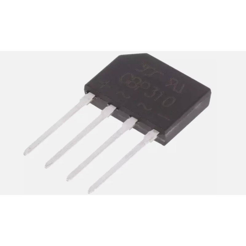 GBP310 Bridge rectifier: single-phase; Urmax: 1kV; If: 3A; Ifsm: 90A; flat