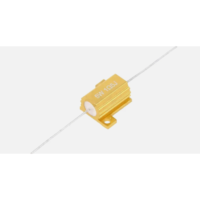AHP5W-1R5J Wire-Wound Resistor with Heatsink, 1.5 Ohm, 5W
