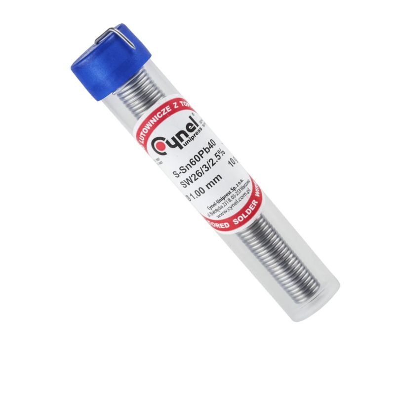 LC60-1.00/F Tin vial 1mm LC60 FSW26 10g CYNEL alloy S-Sn60Pb40