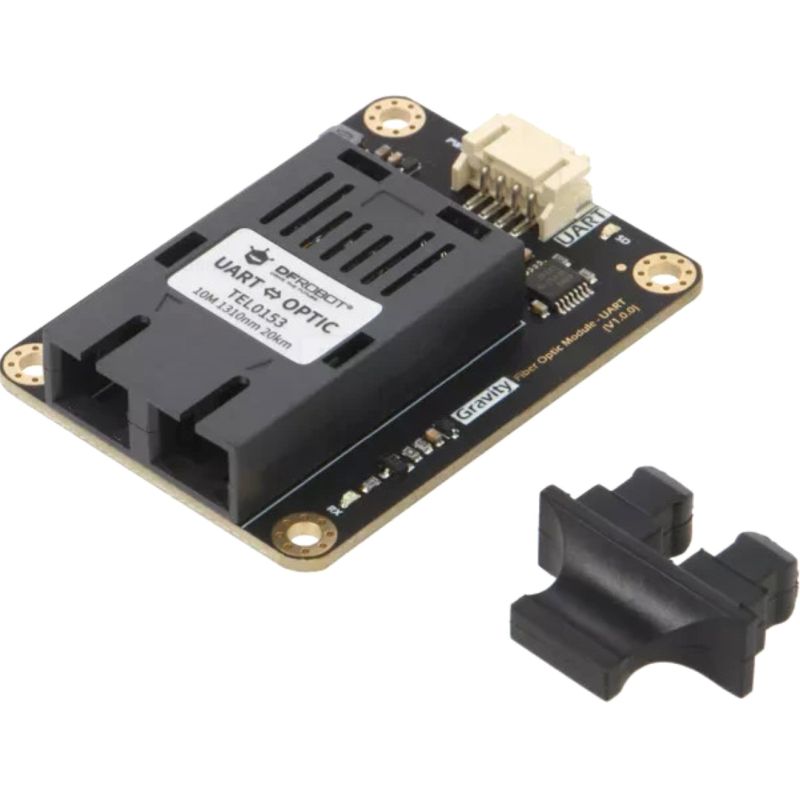TEL0153 Single-Mode Fiber Optic UART Communication Module