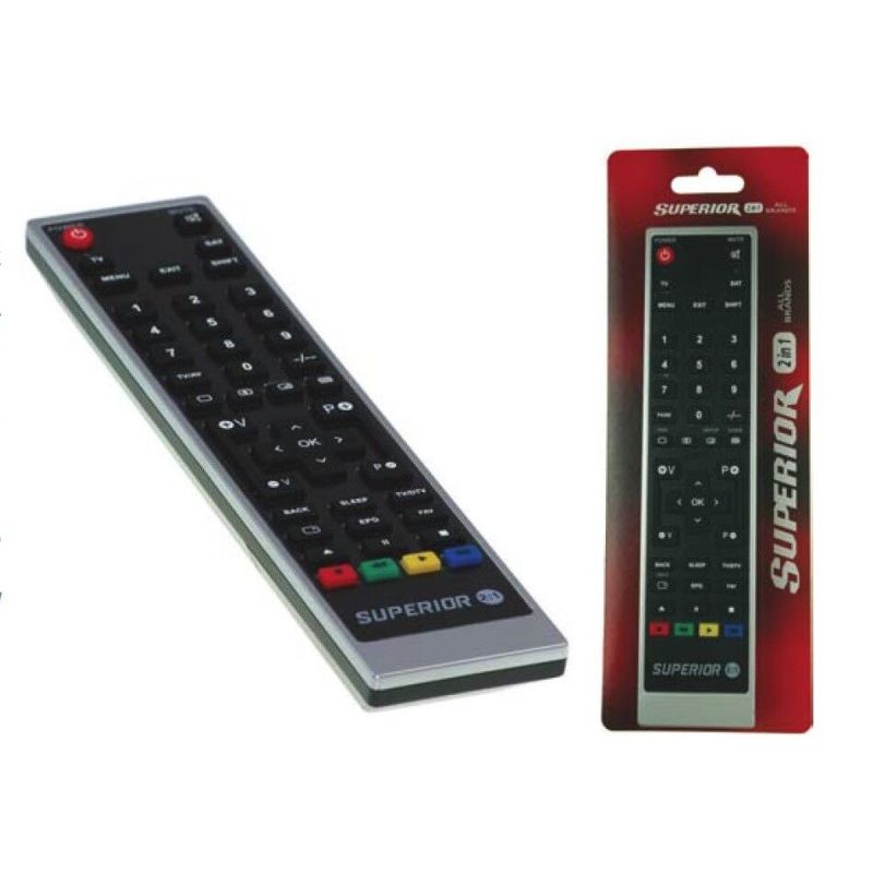Superior 2:1 PC-programmable Remote Control Operate TV, VCR, Sat, DVD BLACK