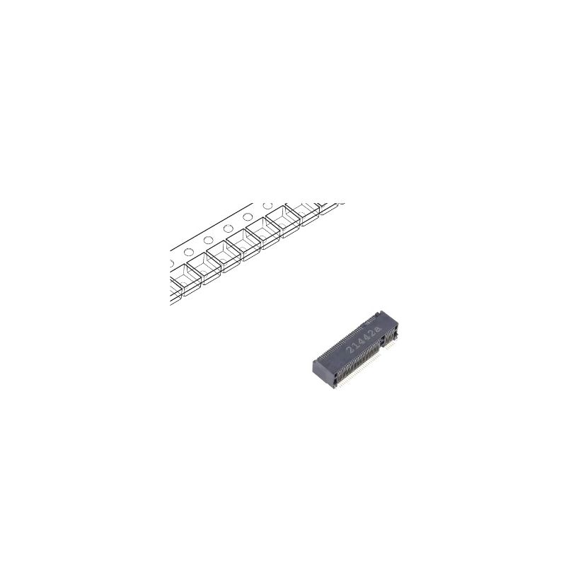 123A-30B00 Connector: M.2 (NGFF); horizontal; SMT; gold flash; PIN: 67; 0.5A