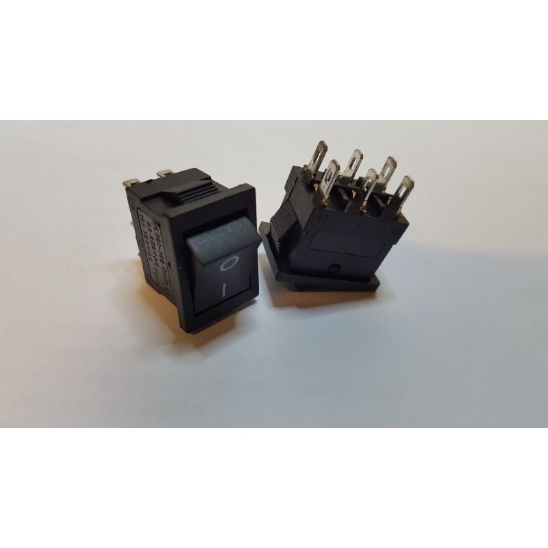 KCD2  ROCKER SWITCH 6A 250V 19mm x 13mm  6PINS ON/OFF '6 PINS'' IMAGE FOR REF